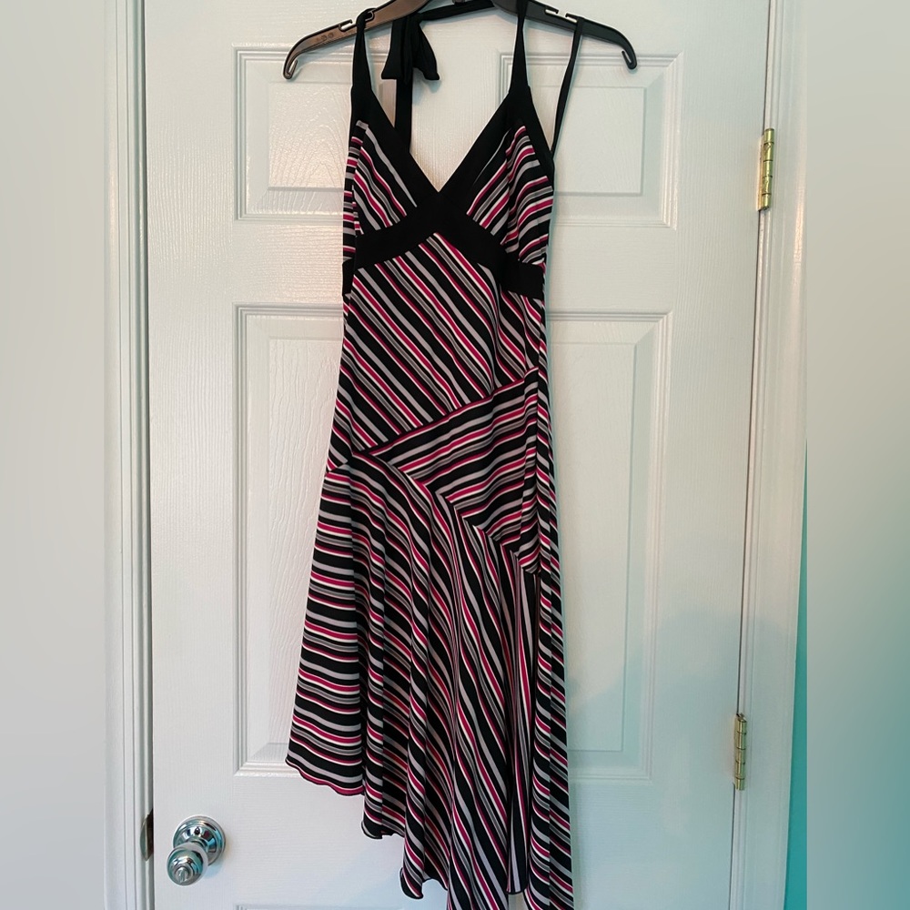 Halter tie, asymmetrical summer dress